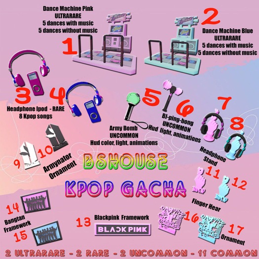 4 BSHouse K-POP Headphone Ipod blue - RARE