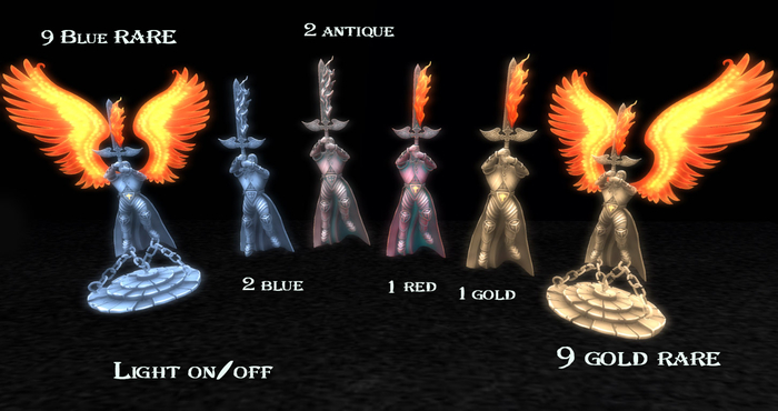 Statue Angel 9 Gold RARE