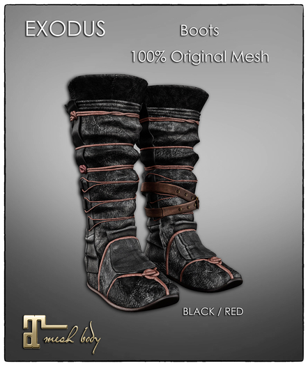 [JANGKA] EXODUS Boots Black RED  