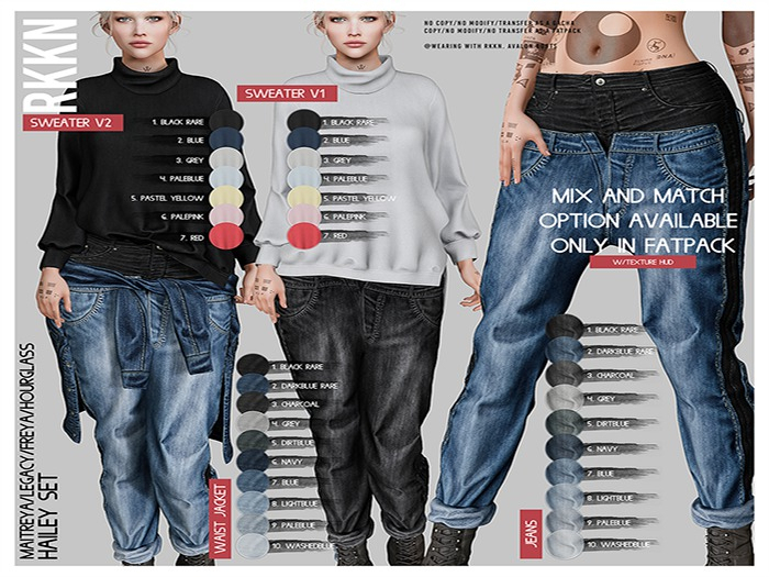RKKN. Hailey Jeans DarkBlue RARE/Freya