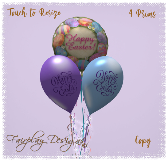 ~Happy Easter  Wishes Party Balloons~Copy Only~