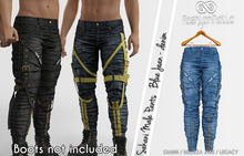 Sekani Male Cargo Pants Blue Jeans - Denim - Signature Gianni, Belleza Jake , Legacy - FashionNatic