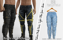 Sekani Male Cargo Pants Light  Blue Jeans - Denim - Signature Gianni, Belleza Jake , Legacy - FashionNatic