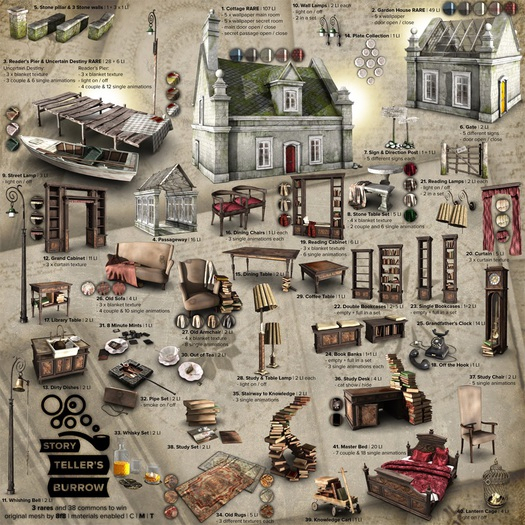 14 - 8f8 - Storyteller's Burrow - Plate Collection BAG