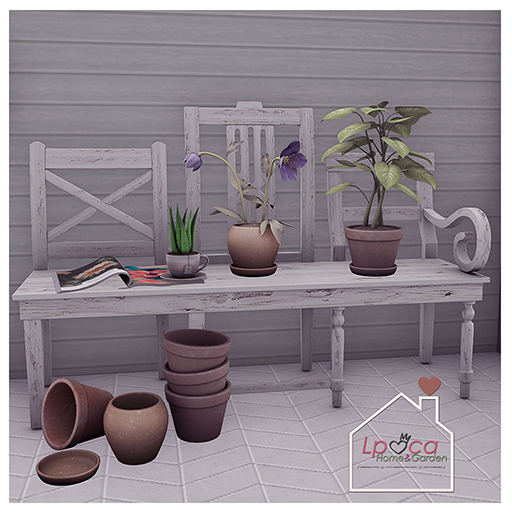 LpOca Chairs Bench/plants