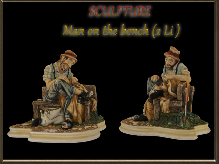 SCULPTURE - Man on the bench (2 Li ) Full Perm