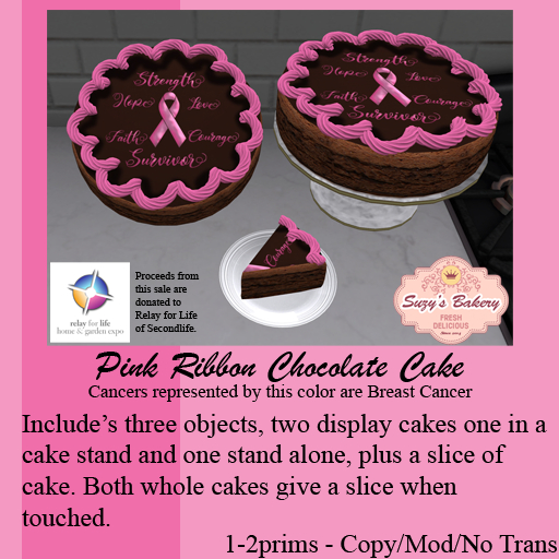 ~*SB*~ Pink Ribbon Chocolate Cake