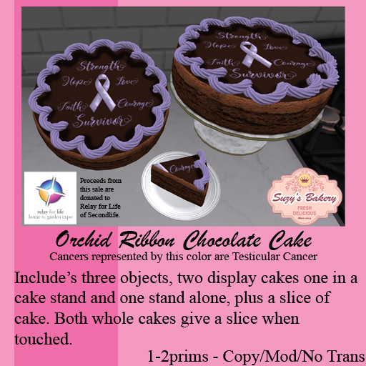 ~*SB*~ Orchid Ribbon Chocolate Cake