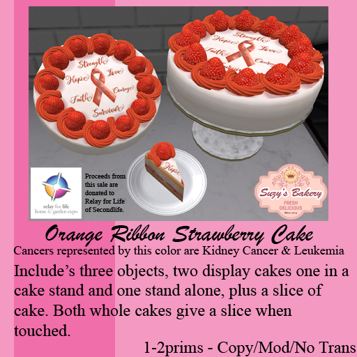 ~*SB*~ Orange Ribbon Strawberry Cake