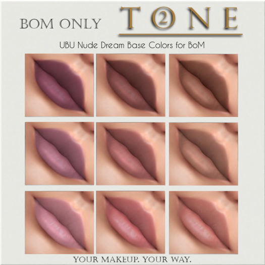 TONE 2 - UBU Nude Dreams Base Lips Coll (Add)