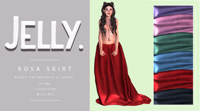 -JELLY.- Rosa Skirt  BLUE