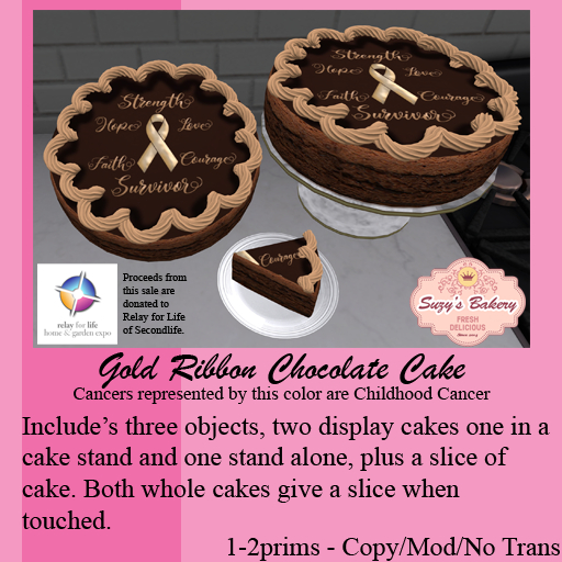 ~*SB*~ Gold Ribbon Chocolate Cake