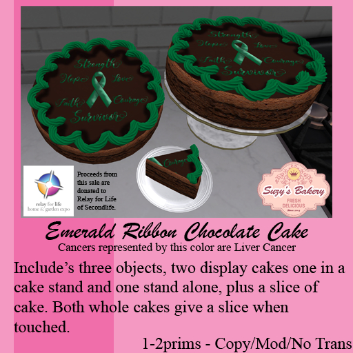 ~*SB*~ Emerald Ribbon Chocolate Cake