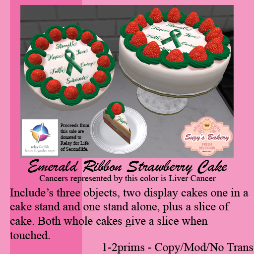 ~*SB*~ Emerald Ribbon Strawberry Cake