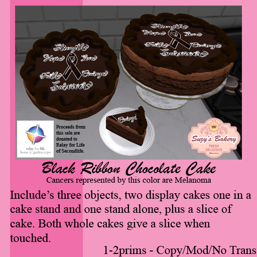 ~*SB*~ Black Ribbon Strawberry Cake