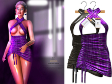 SENTINUS - Simone Dress BLACK-PURPLE