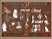 Parkins Textures - Hallows B Set - 20x Full Perm Alphas 512 - Tattoo, Wall Tattoo, Halloween, Gothic, Decoration, Cat