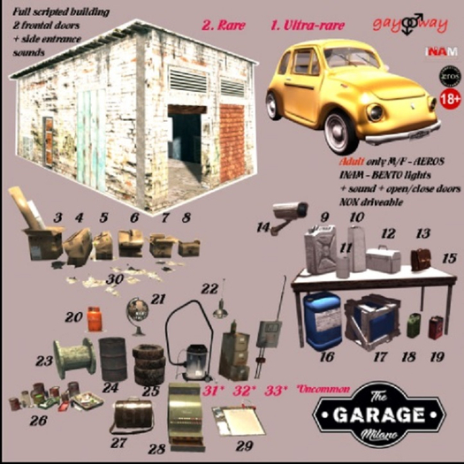 2-GARAGE-BUILDING RARE