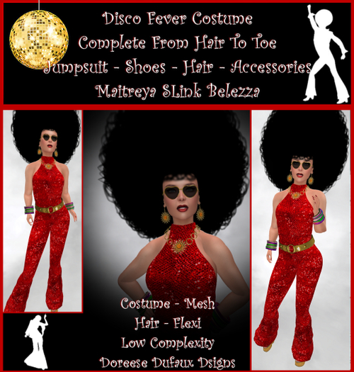 DISCO FEVER COSTUME RED MAITREYA SLINK BELLEZA