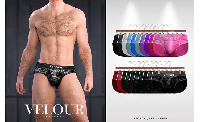 VELOUR APPAREL: "Lucas" Briefs (DEMO)