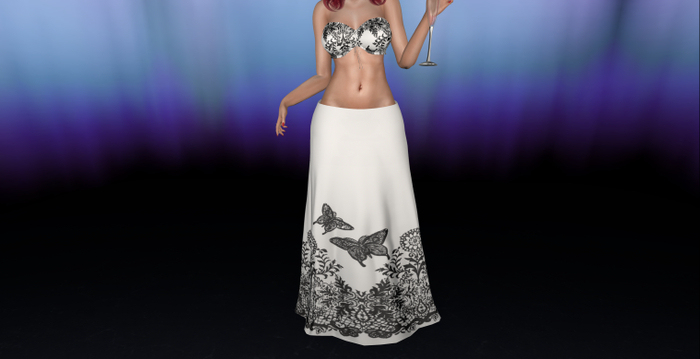 CELESTIAL'S BUTTERFLIES TOP SKIRT