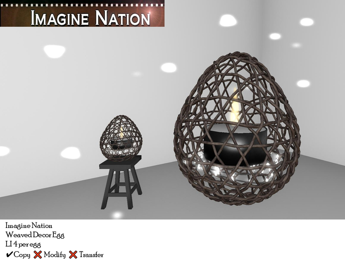 Weaved Egg Decor-Wood