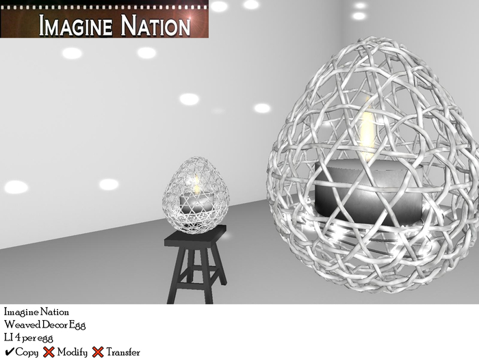 Weaved Egg Decor-Silver