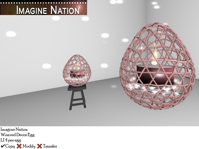 Weaved Egg Decor-Rose