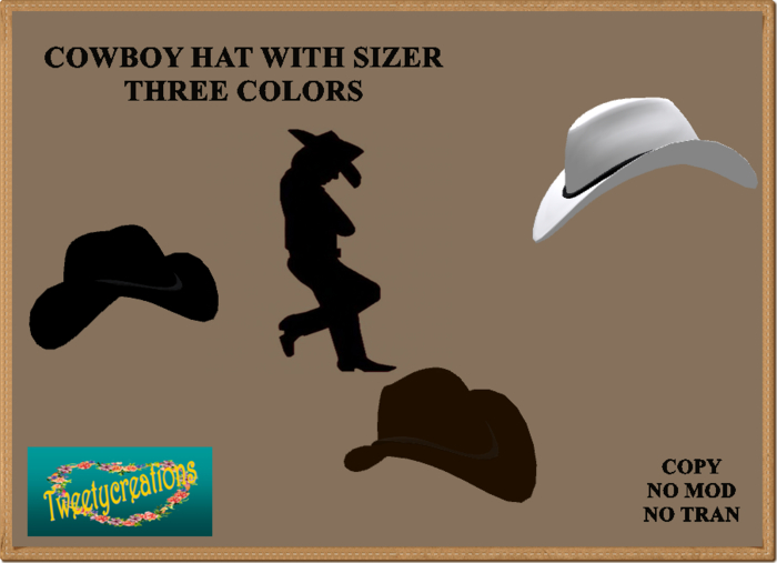  Cowboy Hat WITH SIZER