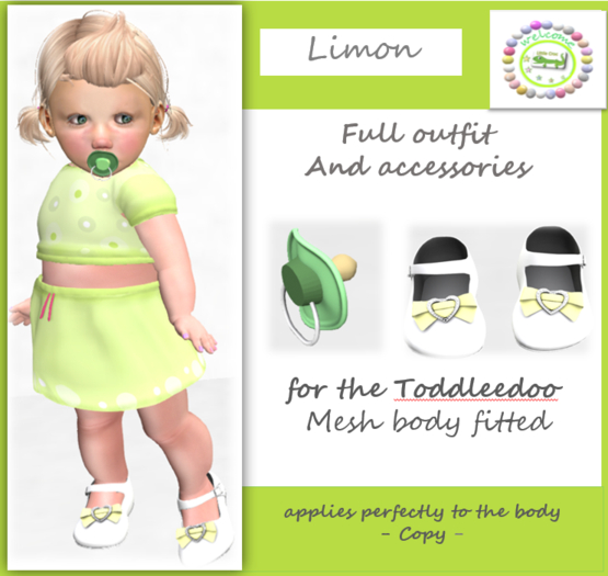 TOP SKIRT LIMON*** Little Croc***