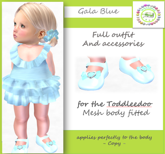 DRESS GALA  blue *** Little Croc***