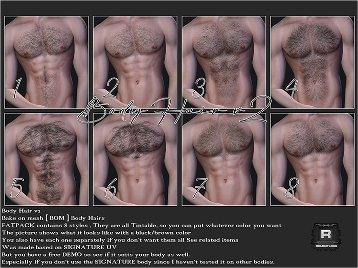 RELENTLESS Body Hair v2 - FATPACK -