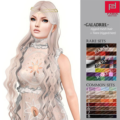 -FABIA- Mesh Hair   <Galadriel> Brown set 6