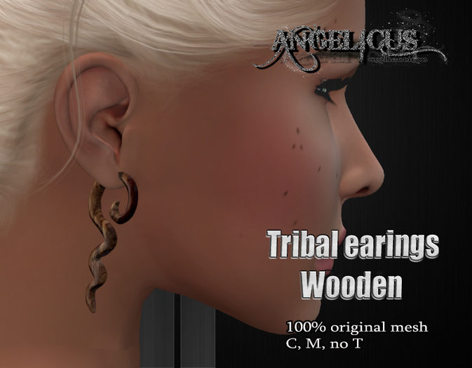 ::ANGELISCUS:: Tribal Earring wooden 