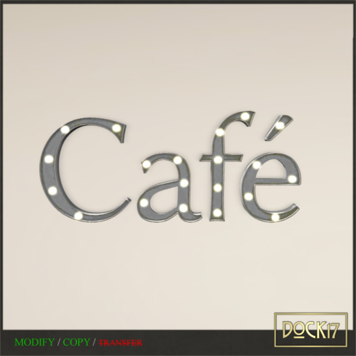 #Dock17# Cafe metal decor (Steel) package (ADD)