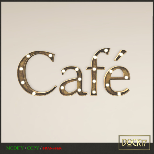 #Dock17# Cafe metal decor (Rusted cooper)painted) package (ADD)