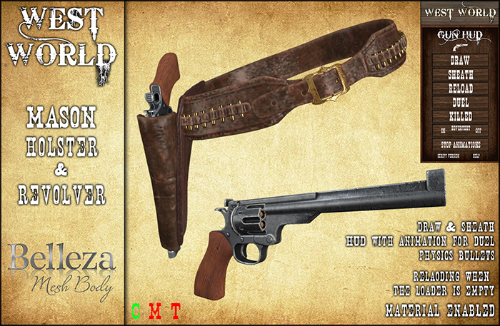 #WW# Mason Revolver & Holster Belt [Jake]