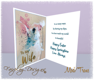 ~FDA~To My Wife at Easter Card*TOUCH ME*