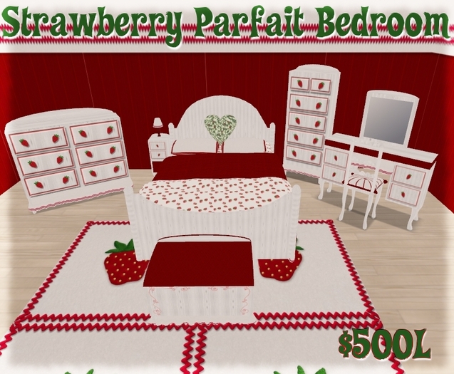 Strawberry Parfait Bedroom (Boxed, 500)