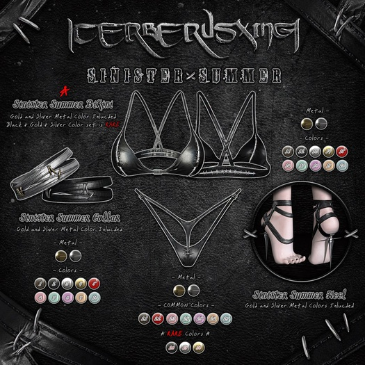 30. [CX] Sinister Summer Bikini - Gold (M) RARE