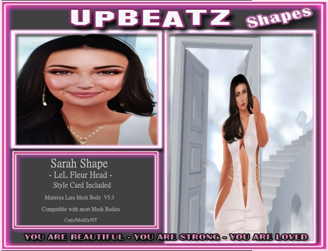 UpBeatZ: Sarah Shape LeL Fleur Head