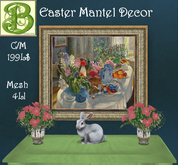 Easter Mantel Decor Grouping