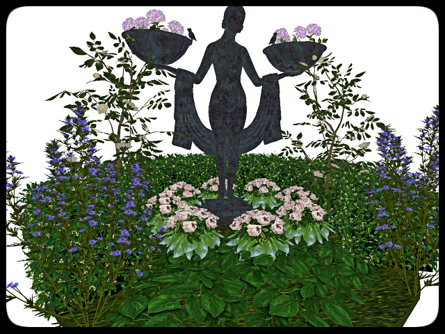 [AE] Garden Store-Birdbath Maiden Garden- pink