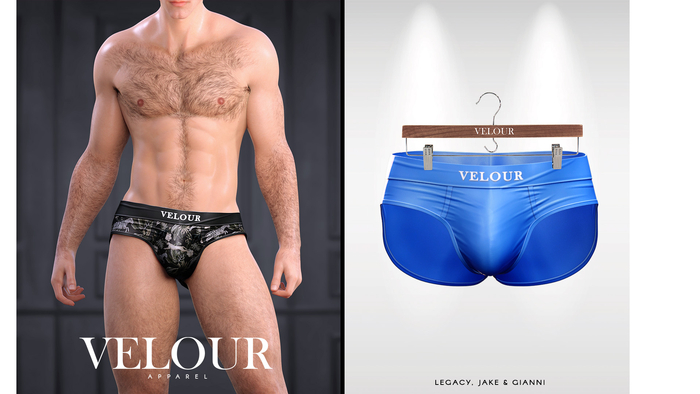 VELOUR APPAREL: "Lucas" Briefs (Blue)