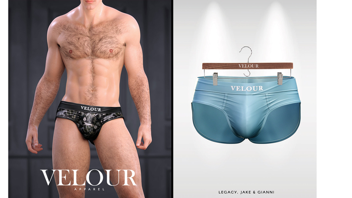 VELOUR APPAREL: "Lucas" Briefs (Light Blue)