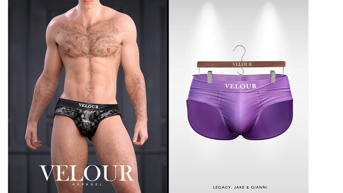 VELOUR APPAREL: "Lucas" Briefs (Grape)