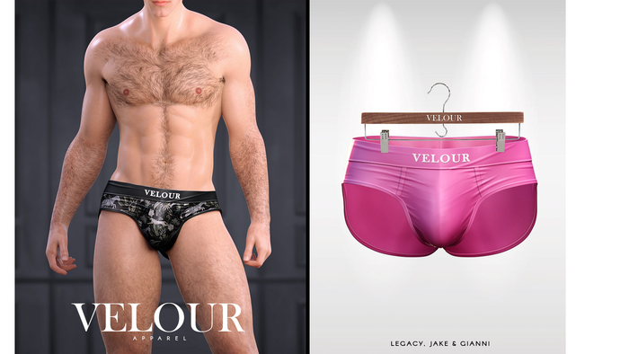 VELOUR APPAREL: "Lucas" Briefs (Candy)
