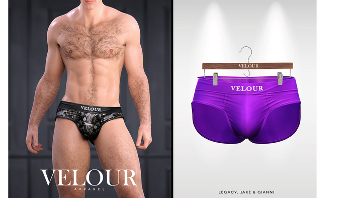 VELOUR APPAREL: "Lucas" Briefs (Purple)