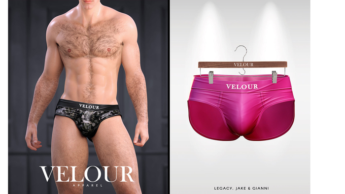 VELOUR APPAREL: "Lucas" Briefs (Pink)