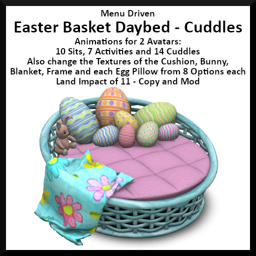 Menu Driven Easter Basket Daybed - Cuddles
